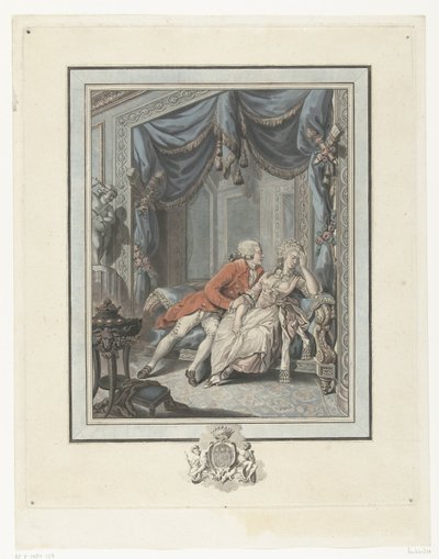 Jovem tentando seduzir uma senhora La return a la vertu de Joseph de Longueil