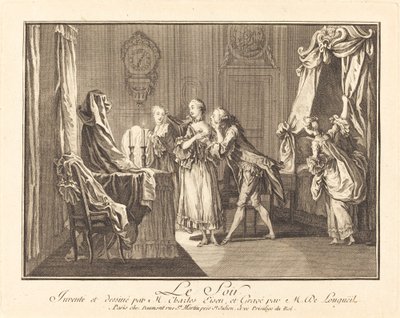Le soir de Joseph de Longueil after Charles Eisen