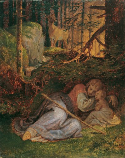 Genovevas Rast em Walde de Joseph von Fuhrich