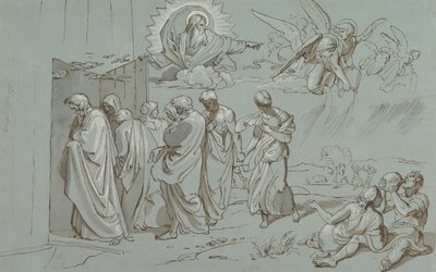 Deus Convoca Noé e Sua Família para a Arca, 1827 . de Joseph von Fuhrich