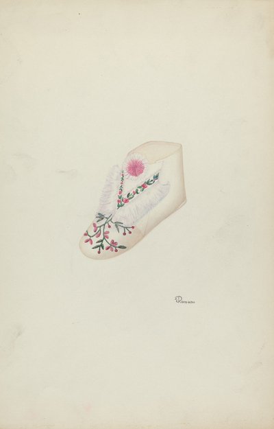 Sapato de bebê, c. 1938. de Josephine C. Romano