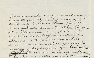 Carta autografada para Eugene de Beauharnais, Paris, 2 de janeiro de 1809 (caneta e tinta sobre papel) de Josephine de Beauharnais