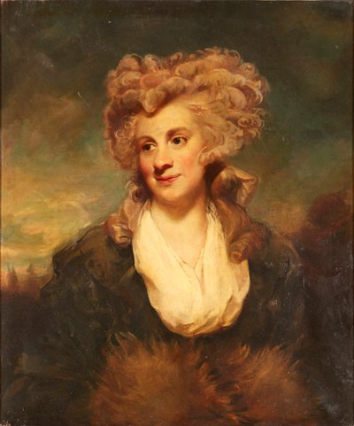 Retrato de meio corpo de Lady De Clifford (óleo sobre tela) de Joshua (after) Reynolds