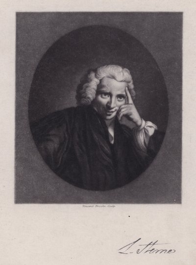 Laurence Sterne, escritor e clérigo irlandês, autor de Tristram Shandy (gravura) de Joshua (after) Reynolds
