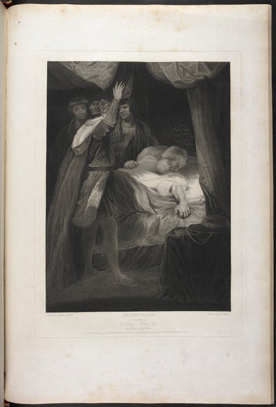 Segunda parte do Rei Henrique VI, ato III, cena III - Rei Henrique, Salisbury e Warwick; o Cardeal na cama de Joshua (after) Reynolds