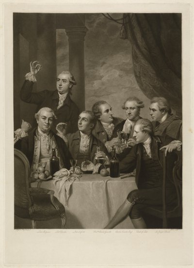 The Dilettanti Society, gravada por Charles Turner de Joshua (after) Reynolds