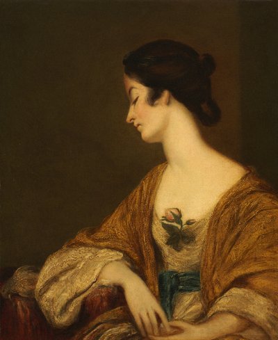 Retrato da Sra. George Collier de Joshua (follower of) Reynolds
