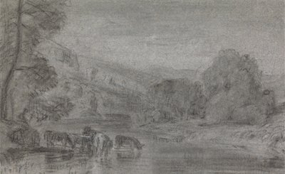 Paisagem com Rega de Gado de Joshua Cristall