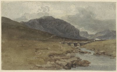Landschap de Llyn Ogwen, Caernarvonshire (País de Gales) de Joshua Cristall
