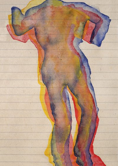 Figura colorida em camadas de Joshua Hoskins