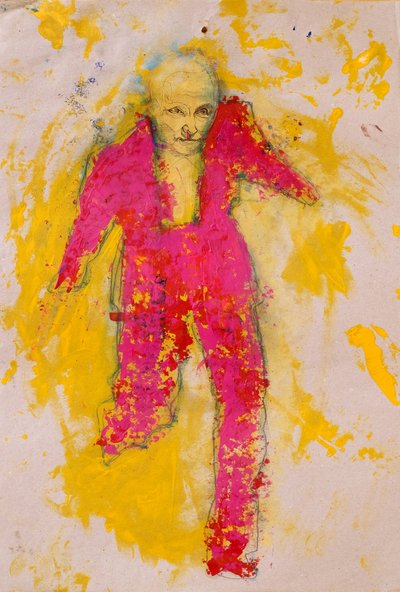 Figura em rosa vivo de Joshua Hoskins