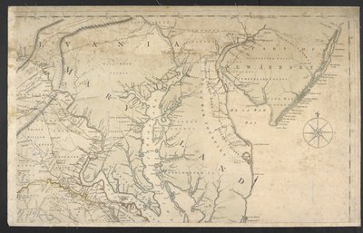 Um Mapa da Parte Mais Habitada da Virgínia... de Joshua and Jefferson Peter Fry