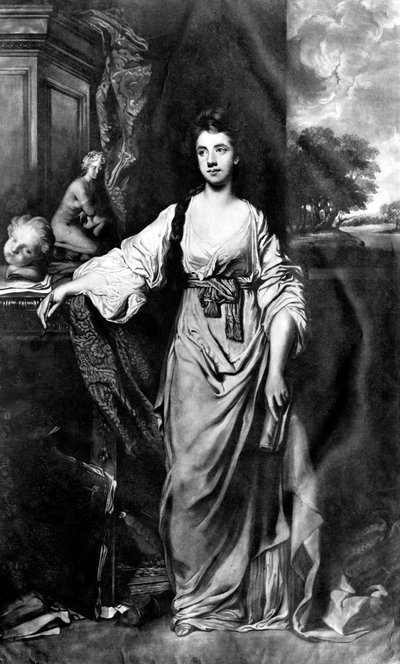 Anne Hussey Stanhope née Delaval, mais tarde Morris, Lady Stanhope, gravada por James Watson mezzotint de Joshua Reynolds