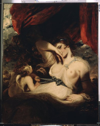 Cupidon denouant le ruban de Venus (Desvinculação de Cupido da Zona de Vénus). Peinture de Sir Joshua Reynolds (1732-1792) de Joshua Reynolds