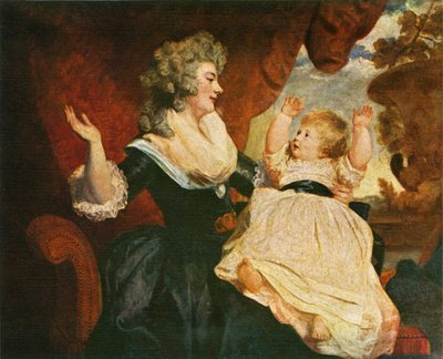 Duquesa de Devonshire e criança, c1786, c1912 de Joshua Reynolds