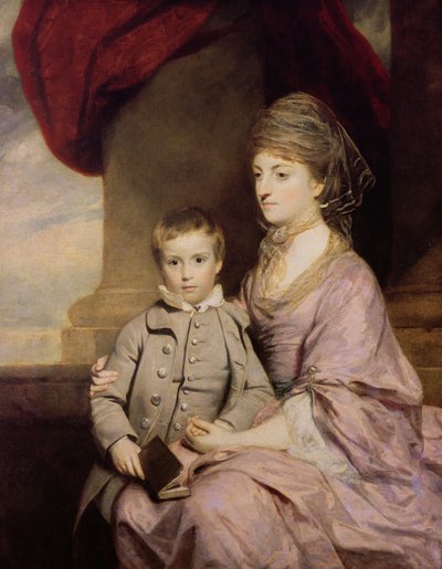 Elizabeth Herbert, condessa de Pembroke (1737-1831) e seu filho George, lorde Herbert (1759-1827) 1764-67 de Joshua Reynolds