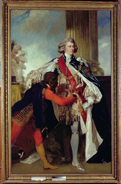 George IV quando Príncipe de Gales com um preto, 1787 de Joshua Reynolds