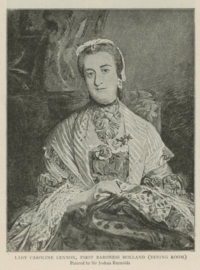 Lady Caroline Lennox, primeira baronesa da Holanda de Joshua Reynolds