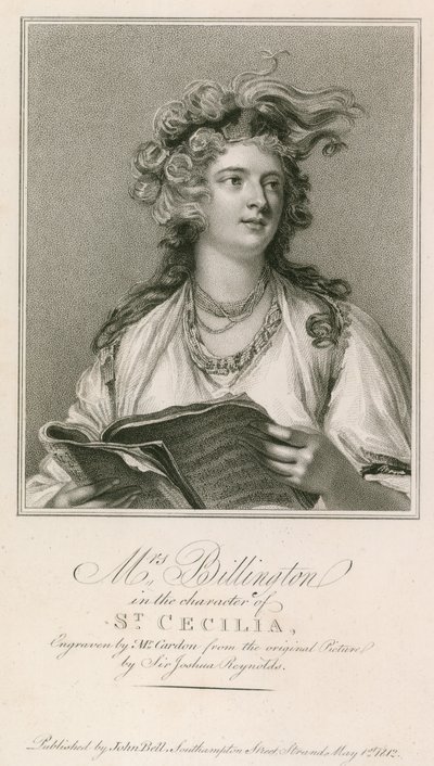 Sra. Billington no personagem de Santa Cecília de Joshua Reynolds