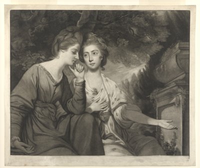 Sra. Harriet Bouverie e Sra. Frances Ann Crewe, gravada por Giuseppe Marchi, 1770 de Joshua Reynolds
