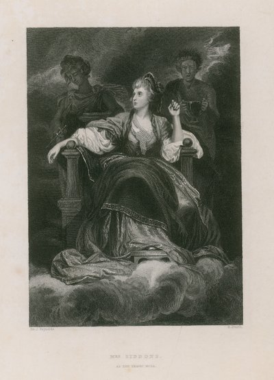 Sra. Siddons como a musa trágica de Joshua Reynolds