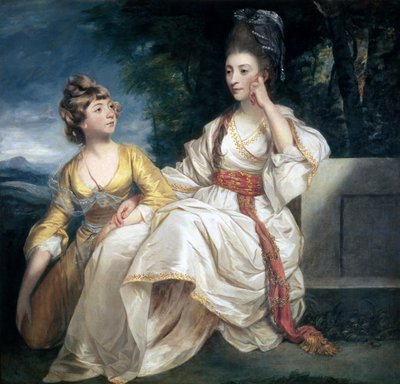 Sra. Thrale e sua filha Hester (Queeney) 1777-78 de Joshua Reynolds