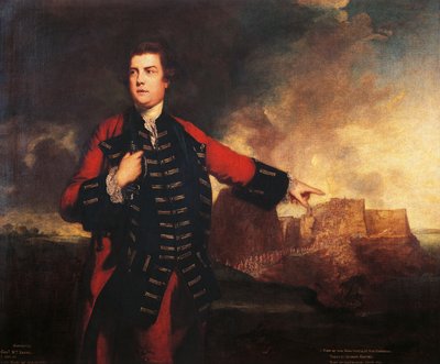 Retrato do general britânico William Keppel invadindo o Castelo Morro, Pintura de Joshua Reynolds (1723-1792) de Joshua Reynolds