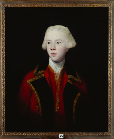 Retrato de George Augustus, 3º Visconde Howe, meio comprimento, vestindo o uniforme da 1ª Guarda de Joshua Reynolds