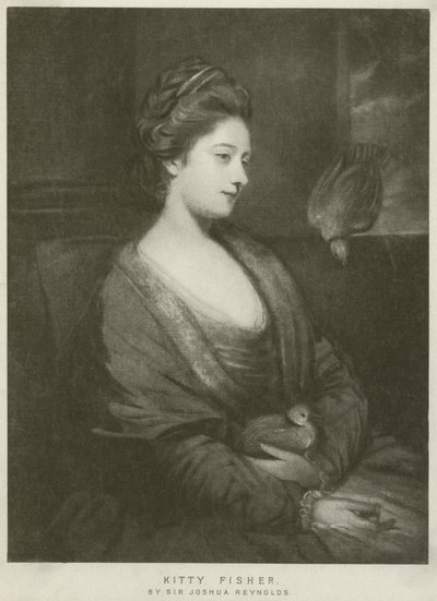 Retrato de Kitty Fisher (gravura) de Joshua Reynolds