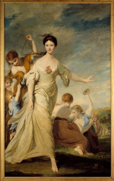 Retrato de Madame Hale em Euphrosyn Madame John Hale interpretando Euphrosyn, a Graça da Alegria na mitologia grega. Pintura de Joshua Reynolds (1723-1792) 1762-1764. Dim. 236 x 146 cm. Coleção particular - Sra. Hale como Euphrosyne. 1776. Óleo sobre tela. de Joshua Reynolds