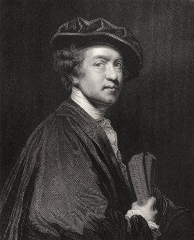 Sir Joshua Reynolds, gravado por J. Cochran, da National Portrait Gallery, volume V, publicado em 1835 (lito) de Joshua Reynolds