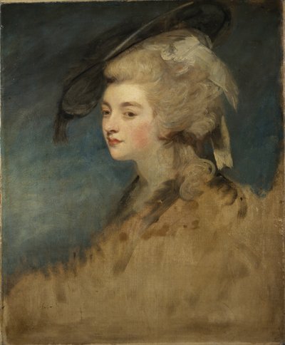 Estudo de Georgiana Spencer (óleo sobre tela) de Joshua Reynolds