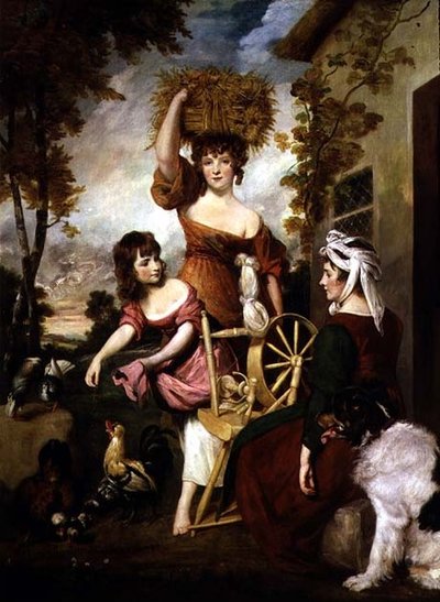 Os Cottagers, A Família Machil (óleo sobre tela) 1788 de Joshua Reynolds