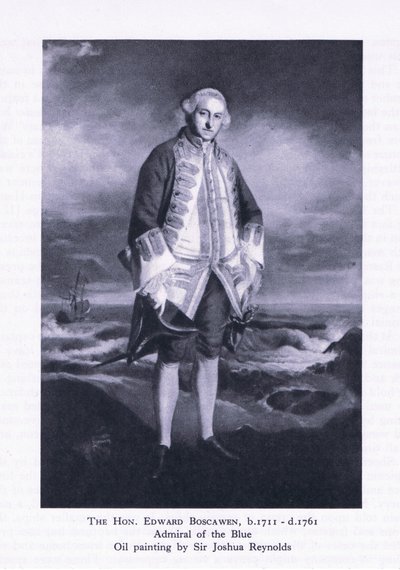 O Hon Edward Boscawen, da British Adventure publicado por Collins, 1947 de Joshua Reynolds