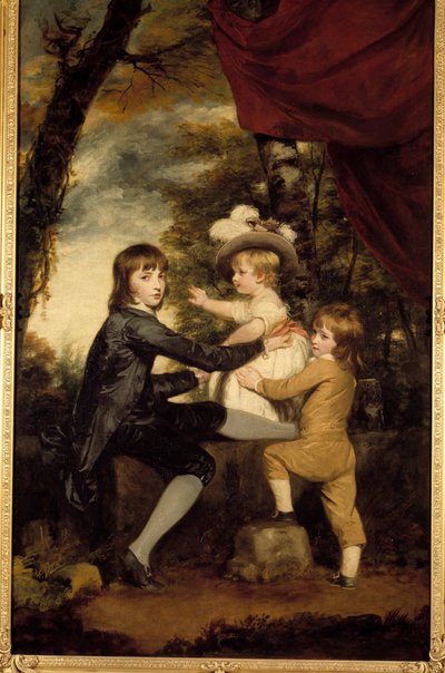 Os Lamb Children. Pintura de Joshua Reynolds (1723-1792). Século XVIII. Colecção privada. de Joshua Reynolds