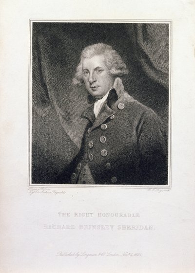 O honorável Richard Brinsley Sheridan, 1825 de Joshua Reynolds