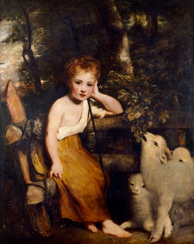 A Jovem Pastora (óleo sobre tela) de Joshua Reynolds