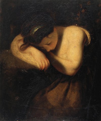 Menina Adormecida (óleo sobre tela) de Joshua Reynolds