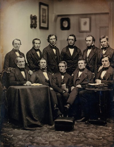 Boston Lawyers or Clergymen , ca. 1850. Criadores: Josiah Johnson Hawes, Albert Sands Southworth. de Josiah Johnson Hawes, Albert Sands Southworth