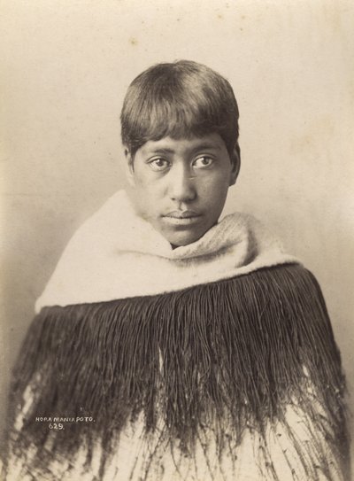 Hora Maniapoto, c.1890 (impressão do álbum) de Josiah Martin