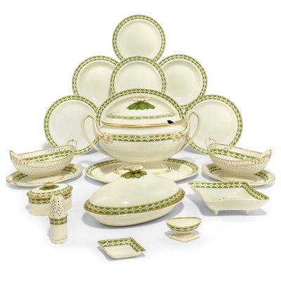 Louça da rainha parte serviço de jantar, c.1790 (cerâmica) de Josiah Wedgwood