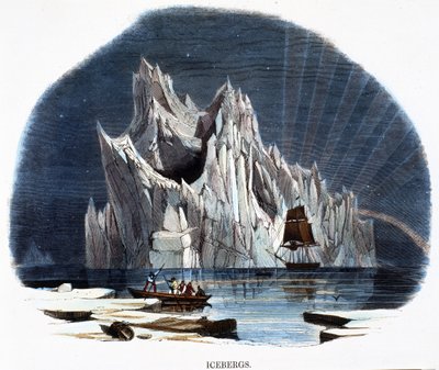 Icebergs, dos fenômenos da natureza, 1849 de Josiah Wood Whymper