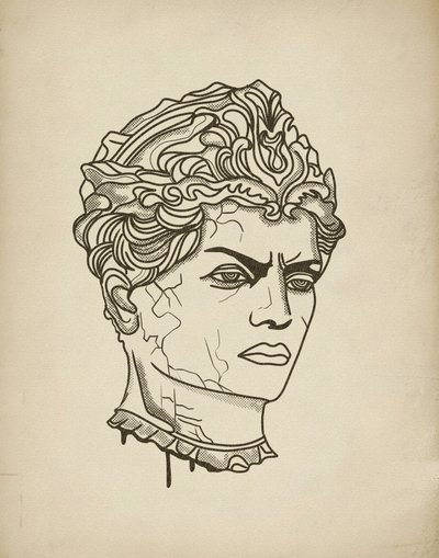 Busto de um Ancião Feroz de Josie George