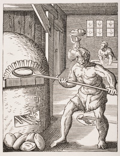 O Padeiro. Reprodução do século XIX do século XVI (gravura) de Jost (after) Amman