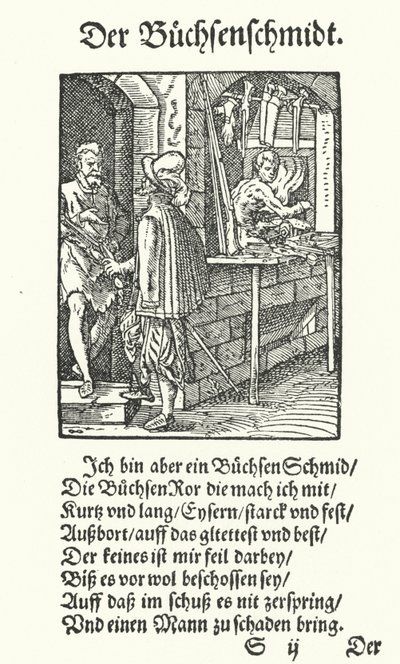 The Gunsmith (gravura) de Jost (after) Amman