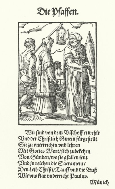 Os Sacerdotes (gravura) de Jost (after) Amman