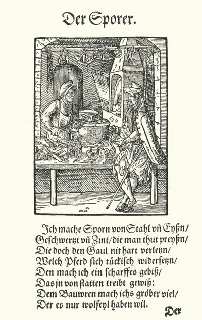 O Spurrier (gravura) de Jost (after) Amman