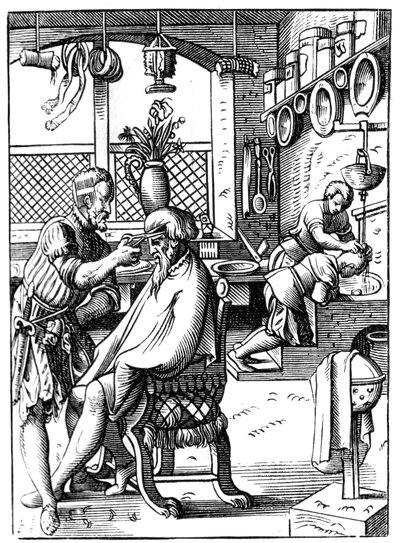 Barbeiro, século XVI, 1849. de Jost Amman