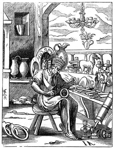 Coppersmith, século XVI, 1849. de Jost Amman