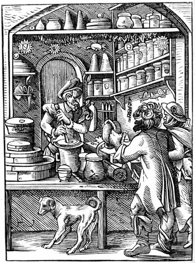 Farmacêutico, século XVI, 1849. de Jost Amman